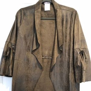 Zoe faux leather jacket & pants outfit, Sz P/S